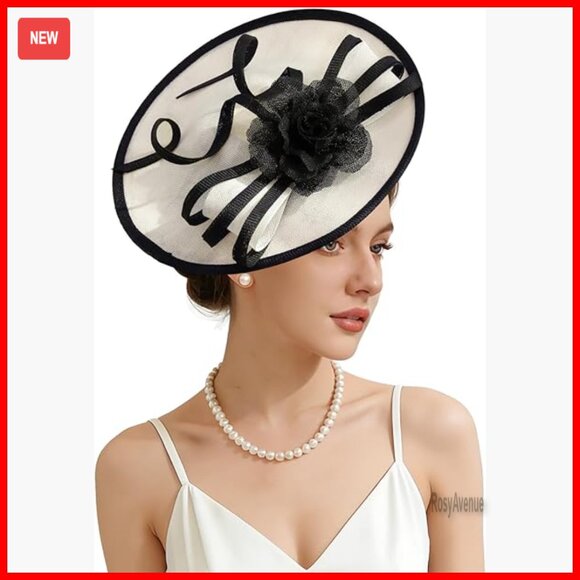 Elegant Women\'s Fascinator Hat with Flower Mesh Feathers for Wedding Derby Tea main image 6